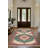 Otto Burgundy Green Beige Oriental Machine Printed Cotton Polyester Area Rug-1439379430