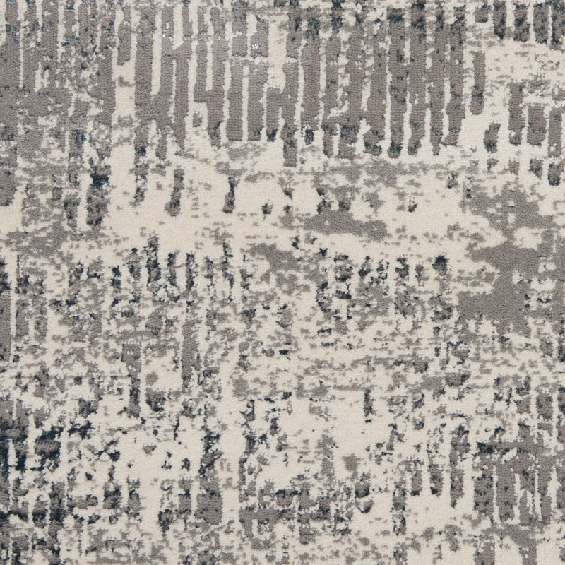 Uptown Abstract Area Rug in Gray, Rectangle 4' x 6'