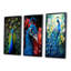 «Teal Radiant Peacock», 3 pièces sur toile-1918199229-1918199366