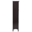 Armoire tour autoportante en lin Benicio avec fausses portes persiennes et tablette réglable-355537212