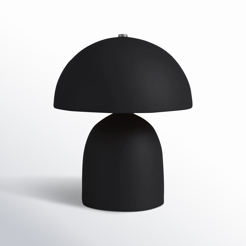 Hardacre Ceramic Table Lamp, Carbon Matte Black/Champagne Gold