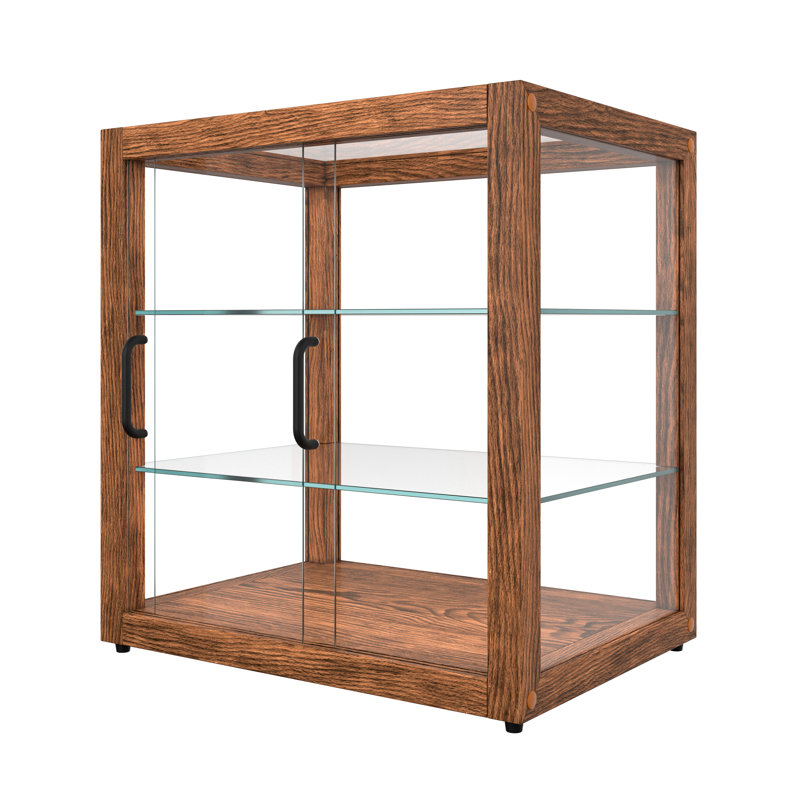 20 po Vitrine Artisan Wooden Bakery, couleur bois foncé 3 niveaux, Brun
