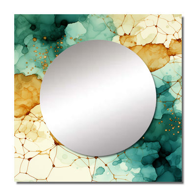 Kurman - Transitional Square Living Room Wall Mirror Art