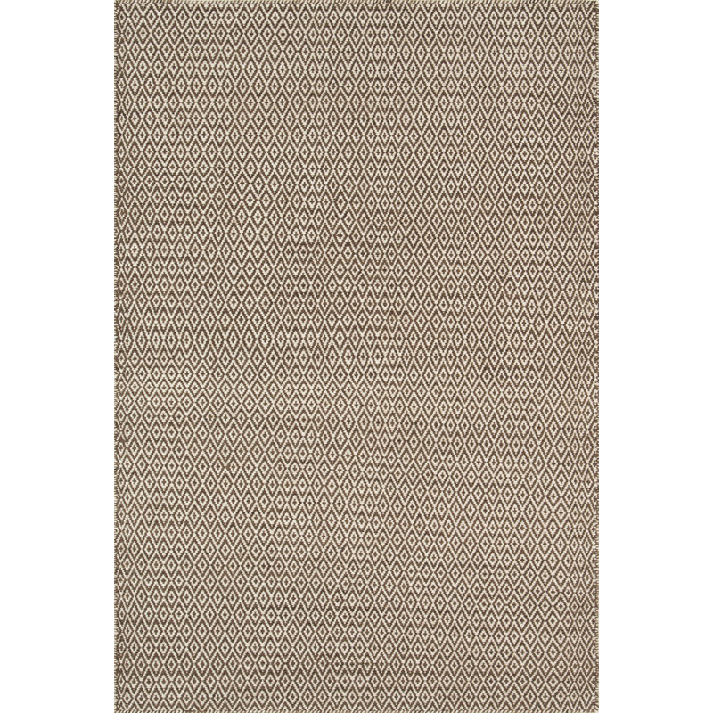 Tapis géométrique en laine tissé à plat à la main Sylvie, Rectangle 7 pi 6 po x 9 pi 6 po