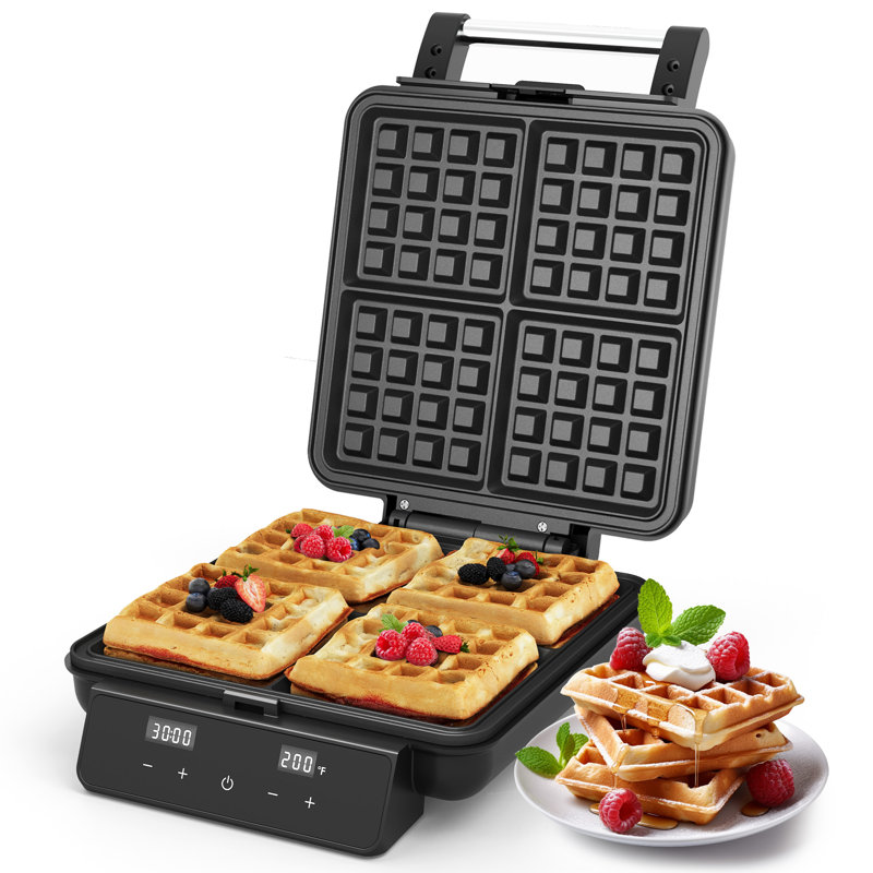 Non Stick Waffle Maker with LCD Screen