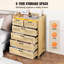 Commode 5 tiroirs en rotin, commode Boho, commode en rotin avec rangement spacieux, commode en rotin naturel