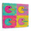 Rétro pastel Pacman sur impression sur toile-1042929854