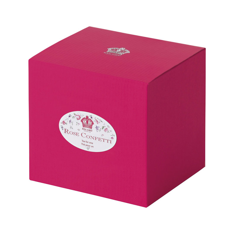 Ensemble de thé en porcelaine tendre Royal Albert Rose Confetti