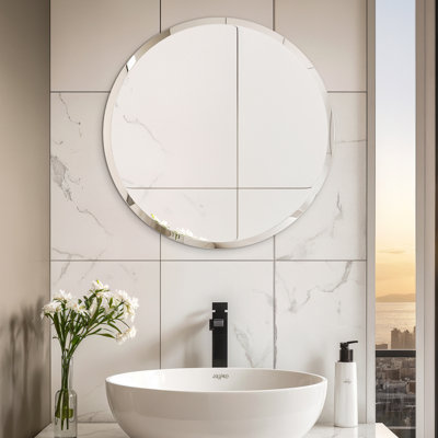 Rithi Round Flat Wall Mirror