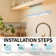 LEPOTEC 7.48Inch 10 LED Wireless Rechargeable Motion Sensor Cabinet Light
