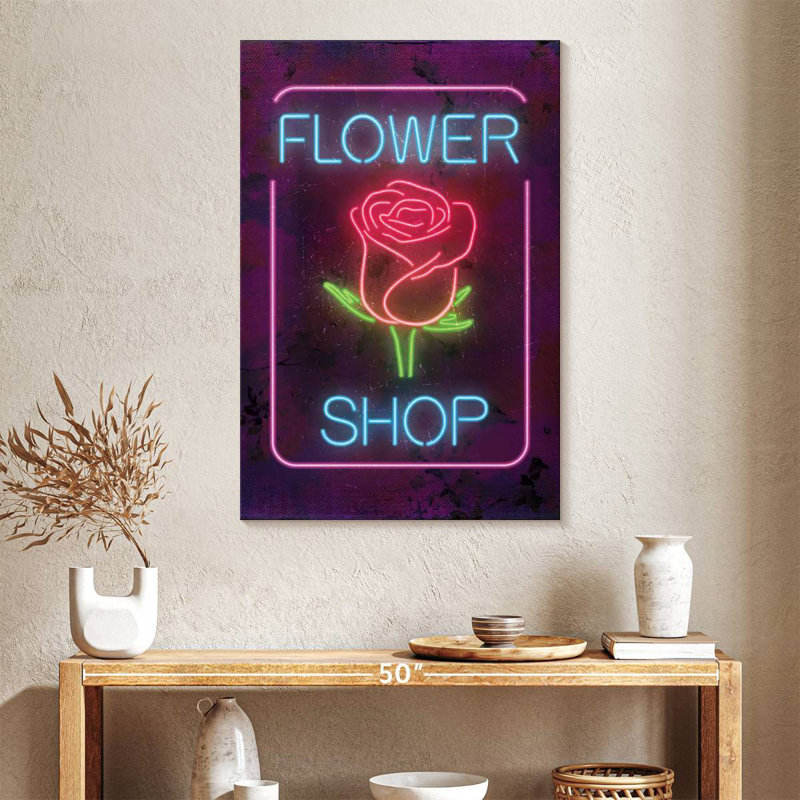 Kema Rose Flower Wall Sign, 39" H x 26" W