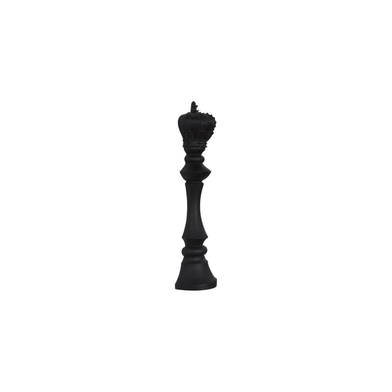 King Chess Wall Decor, Cast Stone, Cast Stone Black