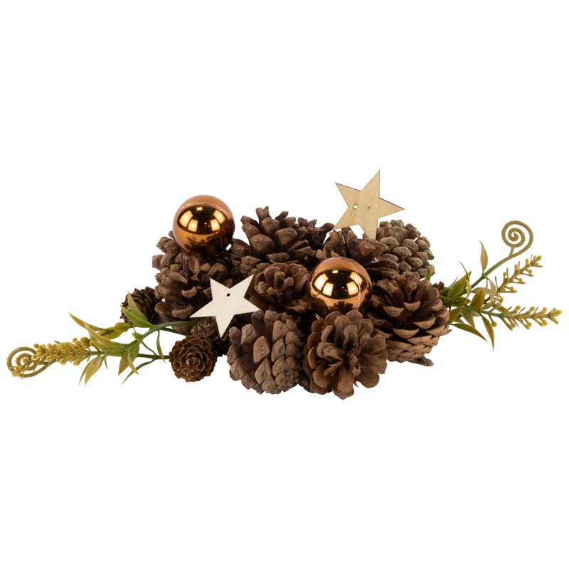 Ornaments Pinecones And Stars Christmas Decorations - 6"