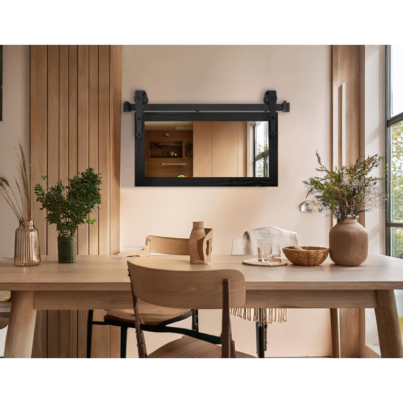 Miroir Gracie Oaks, Noir, 16 po x 33 po