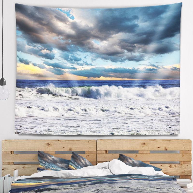 Tapisserie sur la plage, H 32 po x l 39 po