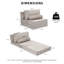 Canapé modulaire pliable Castle, canapé convertible créatif avec siège central pour la chambre à coucher du salon-129472435