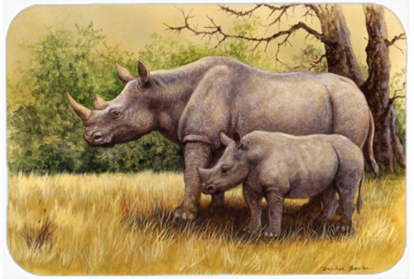 Caroline's Treasures Rhinoceros Glass Cutting Board