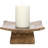 Square Candle Holder Pedestal with Incense Stick Holder – Decorative Display Stand for Pillar Candles, Small Décor & Meditation Spaces