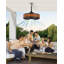 Ventilateurs de plafond extérieurs avec lumière pour les patios, ventilateur de pavillon imperméable de 20 po avec crochet de suspension, télécommande et application-1101699028