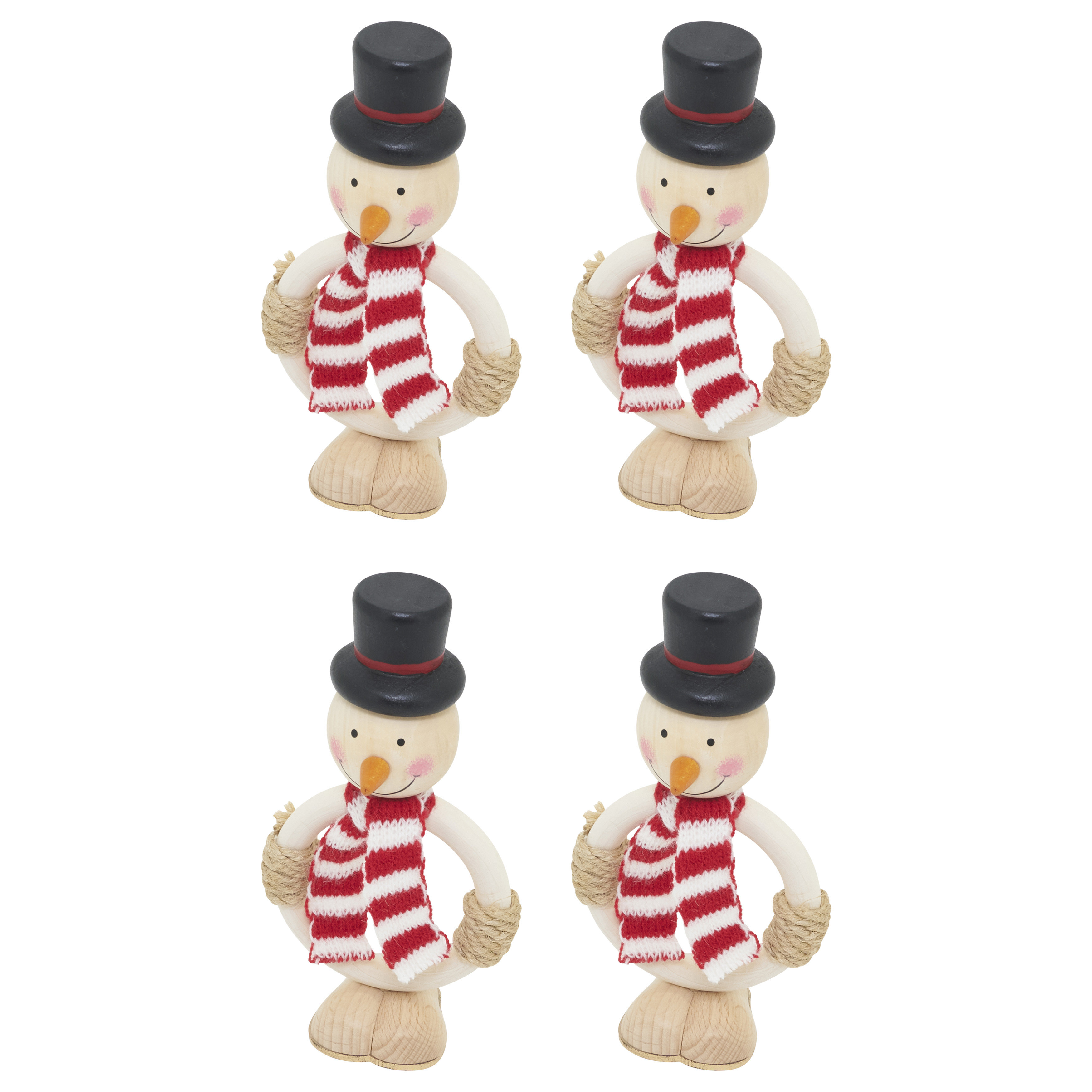 The Holiday Aisle® Frosty Smiles Snowman Napkin Ring (Set of 4) | Wayfair