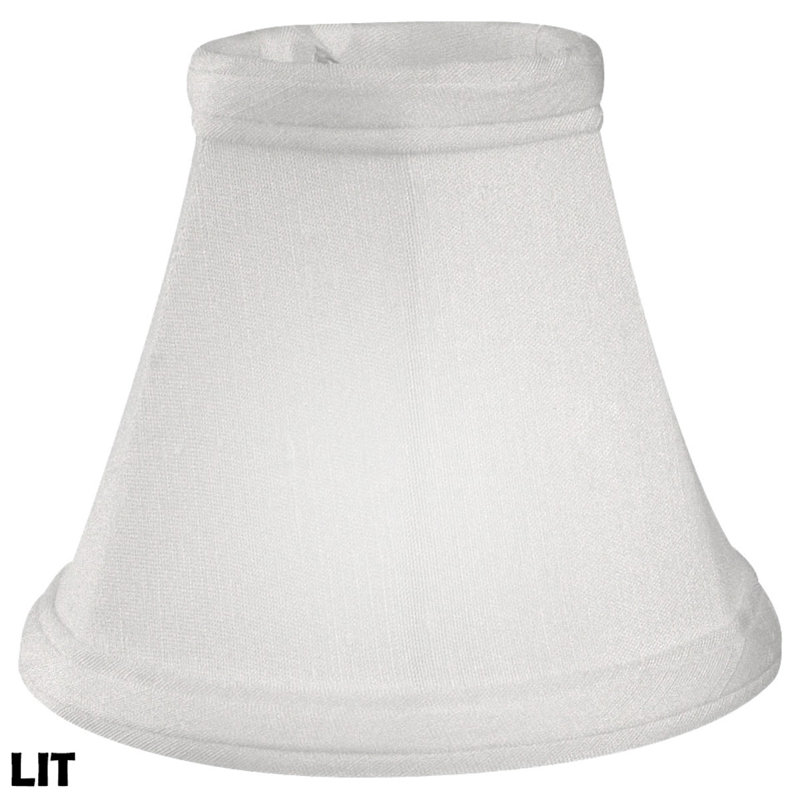 4.25'' H Linen Bell Candelabra Shade, White