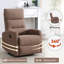 Fauteuil inclinable manuel avec chaise berçante et pivotante en tissu pour le salon-1362703408