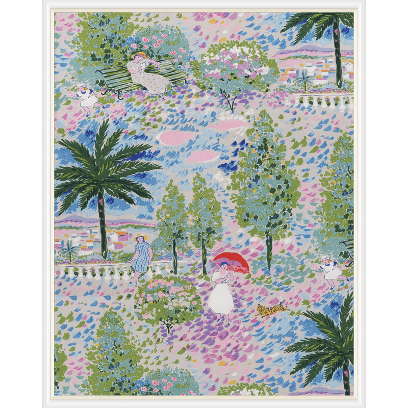 Park Life Print by Paule Marrot, White Framed, 54" H x 43" W x 1.25" D