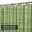 Rideau de douche en tissu à tissage abstrait vert avec 12 crochets-1396692250