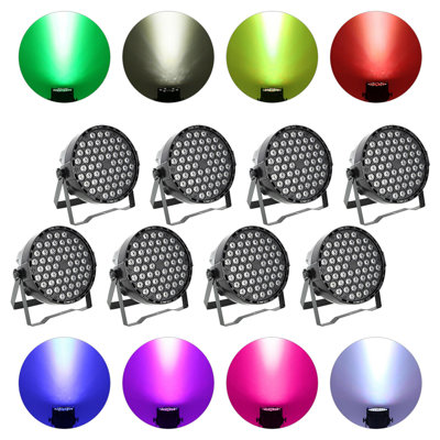 8 lumières stroboscopiques et 8 lumières de projection