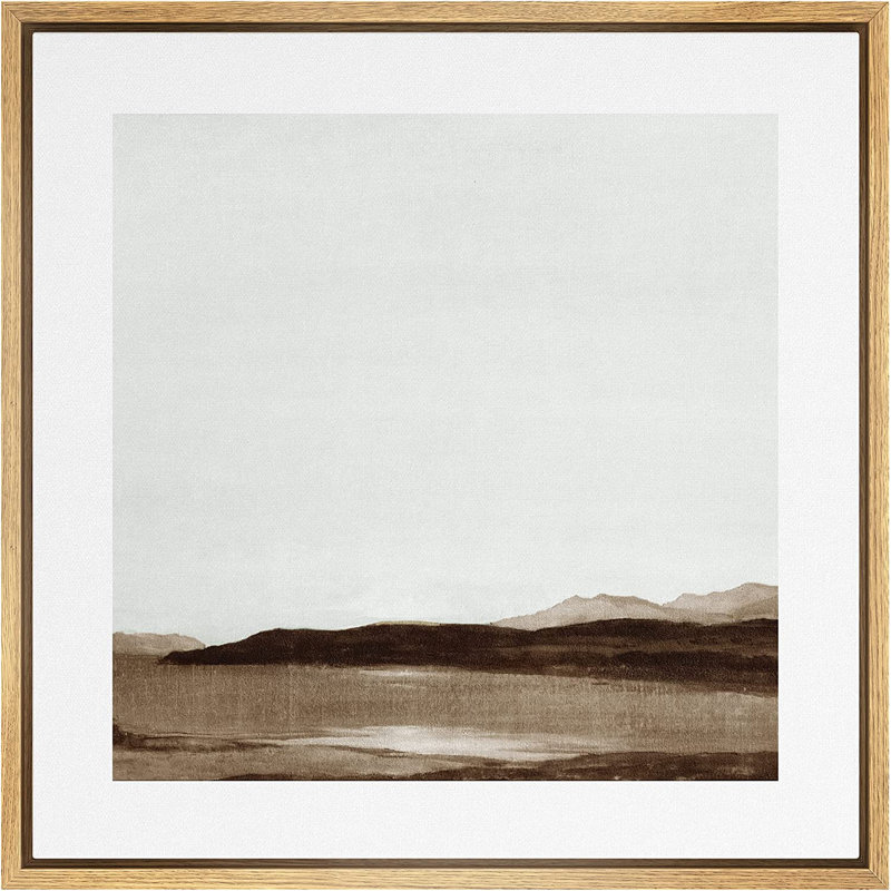 Peinture sur toile, cadre flottant, H 24 po x l 24 po x P 1,5 po, Naturel