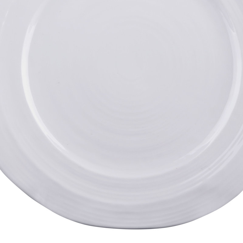 Della Terra Irregular 7.5" Melamine Appetizer Plate, White