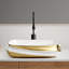 Vasque à poser en céramique 24 x 17 po pour salle de bain, style moderne et artistique.