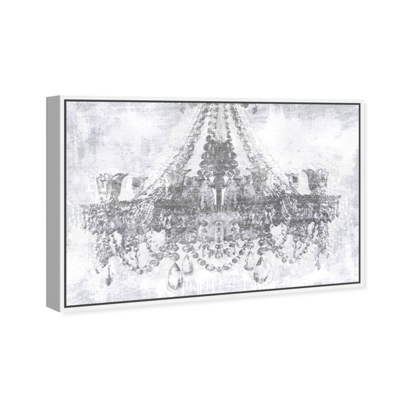 Diamants argentés - Impression sur toile, Cadre blanc, H 20 po x l 30 po
