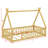 Creative Tent-Shaped Floor Bed With Secure Guardrails-88341196