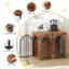 Dog Crate Furniture, 68 cm Wooden Dog Crate, Indoor Kennel for Small Dogs, End Side Table Animal Crates, Anti-Chew, Anti-Escape, Arched Door Design -635253332