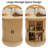 Dining Table For 4-6,63“Extendable Round Kitchen Dining Room Table With 2-Tier Storage Shelf, Space Saving Expandable Wood Oval Circle Dinner Furniture With Pedestal Base-2133604546