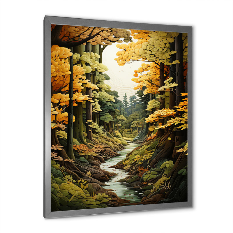«Bold Enchanted Forest Captures I», reproductions d'art mural paysage et nature, Cadre photo argenté