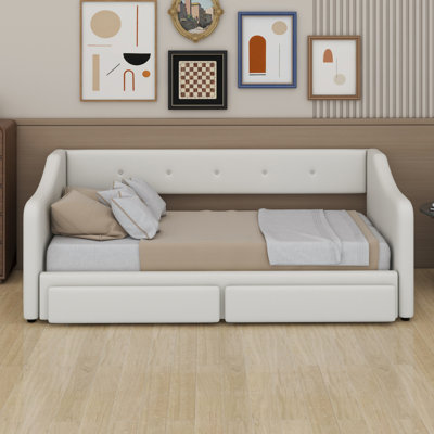 Upholstered Daybed With Drawers