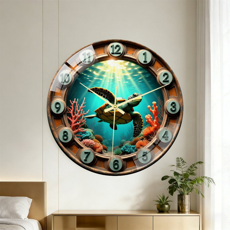 Horloge murale en verre 16 po