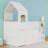 Twin Size Wooden Loft Bed with Desk and Drawers,Shelves-1458050114