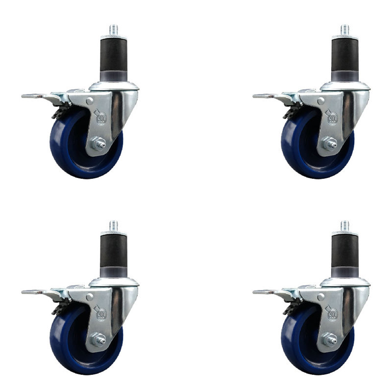 Ensemble de roulettes extensibles en poly 1 / 5/8 po