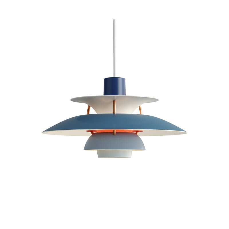 PH 5 1 - Light Pendant, 6.4" H x 11.8" W x 11.8" D, Hues of Blue