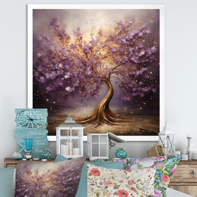 «Mauve Magictree Essence», art mural arbre