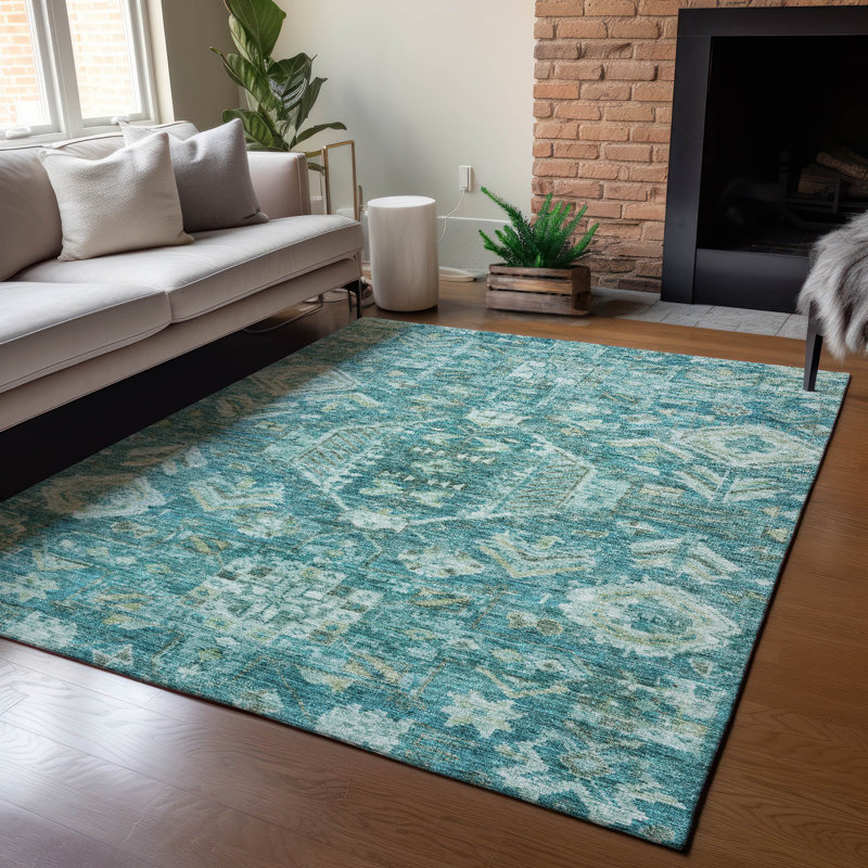 Machine Washable Indoor/Outdoor Jadiel ACN2356 Traditional Rug, Rectangle 3' x 5'