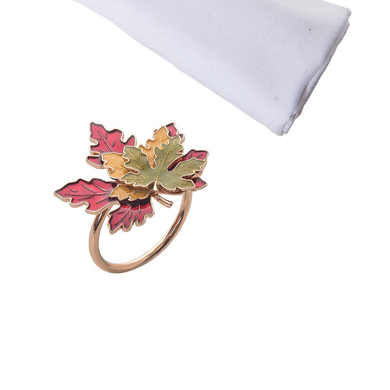 Ensemble de 4 rondelles en forme d'érable et feuilles d'érable
