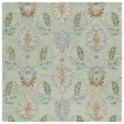 Tapis d'intérieur en laine touffeté à la main Jardin