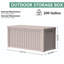 PawsomePad 200 gallons Boîte de rangement en résine brun clair pour l'extérieur intérieur-130604068