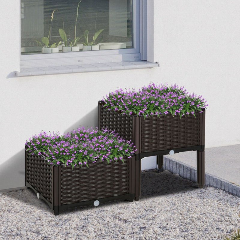 Boîte à fleurs pennsville, Brun mat