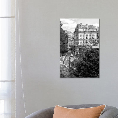 Black Montmartre Series - Parisian Street by Philippe Hugonnard - Wrapped Canvas Print