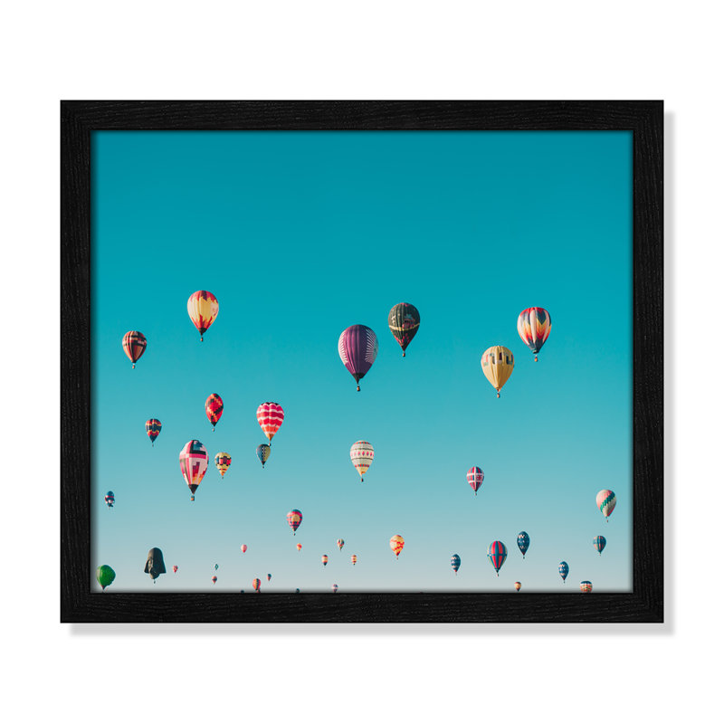 Estampe « Sky Symphony » d'Ian Dooley, Pas de tapis, Cadre mince noir, H 13 po x l 15 po x P 0,75 po